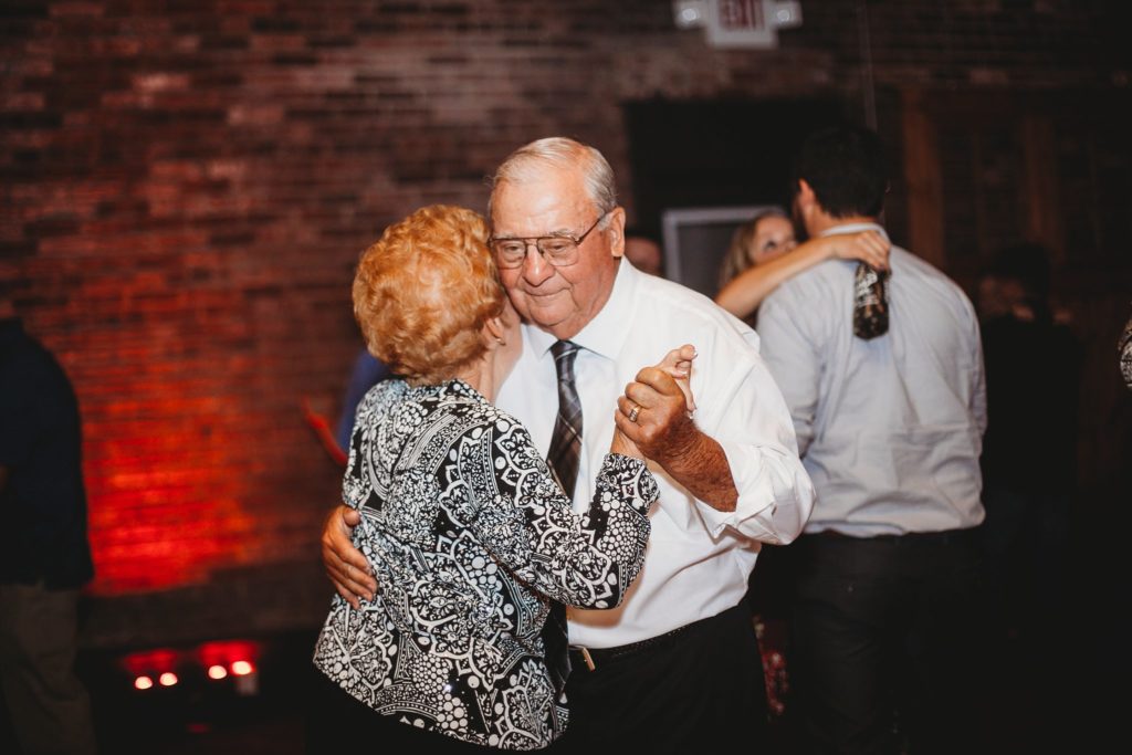 grandma and grandpa dance in indiana wedding photography