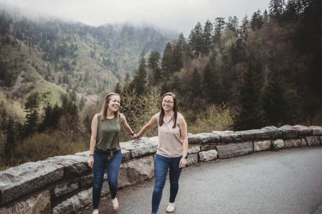 Couples Guide to Gatlinburg- LGBTQ Couple hiking in  the Smokey Mountains
