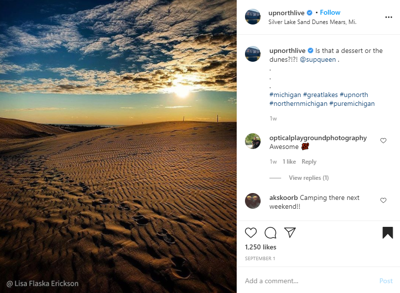 10 Reasons You Should Elope in the Midwest - Silver Lake Sand Dunes at sunset with desert like views.