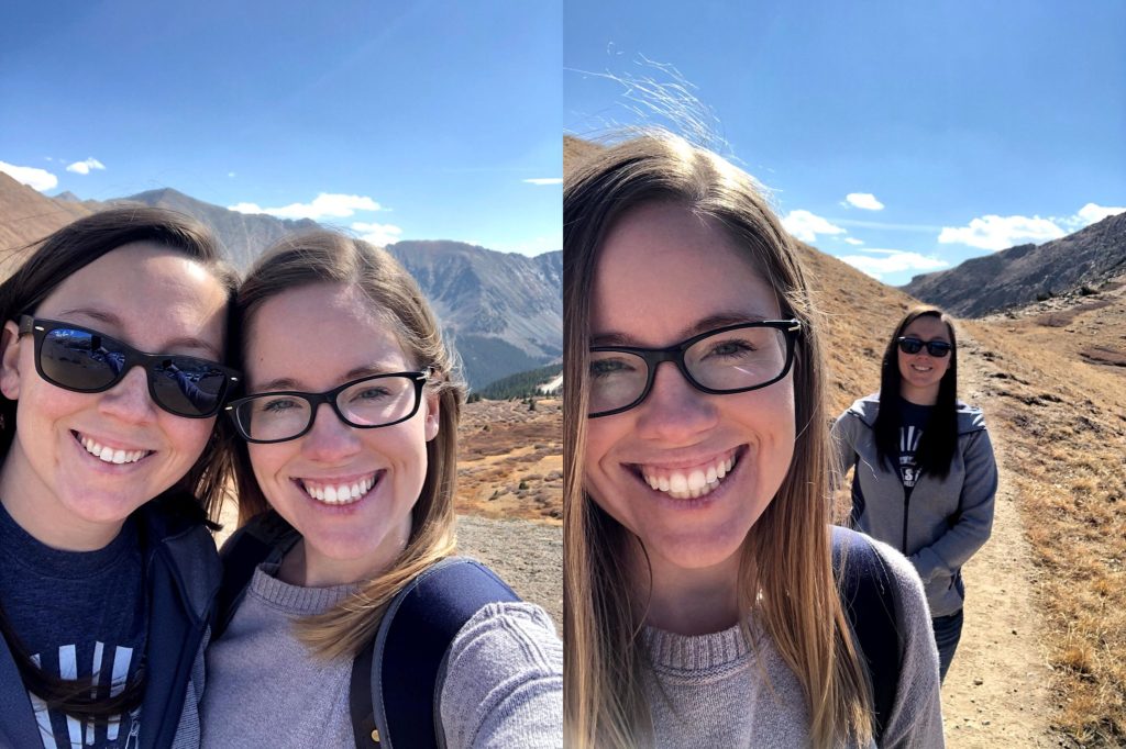 Breckenridge Couple's Guide- LGBTQ photographers smiling at camera at loveland pass in breckenrdige colorado