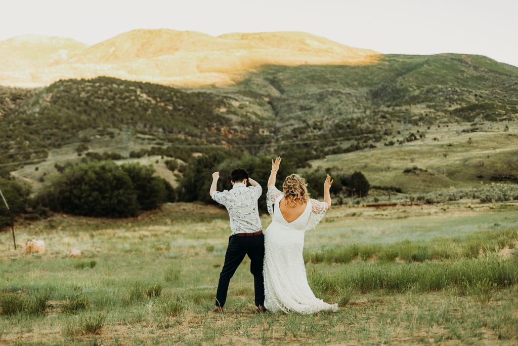 LGBTQ elopement photographer captures couple dancing after their utah elopement